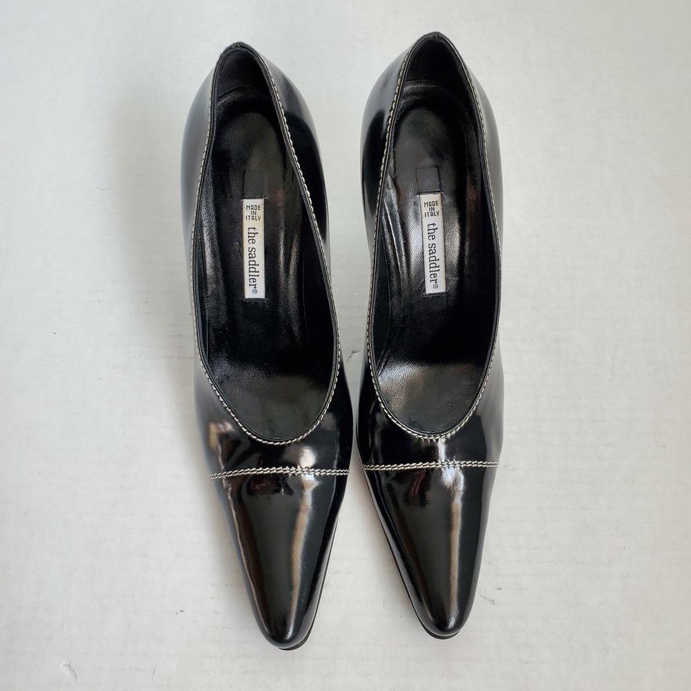The Saddler Black Pump Heels Made In Italy Size 36.5 Eu Size 6 - 6.5 Us